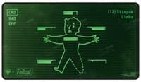 Fallout Inventory Management Black Stitched Standard Gaming Playmat for Magic: The Gathering