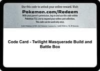 Code Card - Twilight Masquerade Build and Battle Box