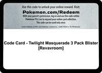 Code Card - Twilight Masquerade 3 Pack Blister [Revavroom]