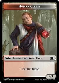Human Cleric // Plot Double-Sided Token