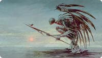 Seb McKinnon Playmat for Magic: The Gathering (Kickstarter Exclusive) - Phyrexian Angel