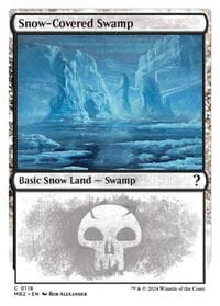 Snow-Covered Swamp (White Border)