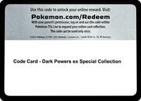 Code Card - Dark Powers ex Special Collection