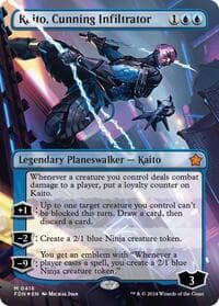 Kaito, Cunning Infiltrator (Borderless) (Mana Foil)