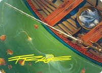 Fishing Pole Art Card (18/54) (Gold-Stamped Signature)