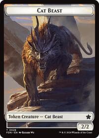 Cat Beast // Dragon (0017) Double-Sided Token