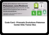 Code Card - Prismatic Evolutions Pokemon Center Elite Trainer Box