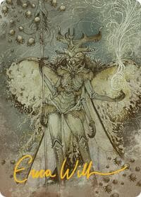 Aatchik, Emerald Radian Art Card (6/54) (Gold-Stamped Signature)