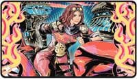 Aetherdrift Black Stitched Playmat for Magic: The Gathering - Variant Art PW: Chandra. Spark Hunter