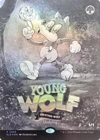 Young Wolf (Black & White Foil)