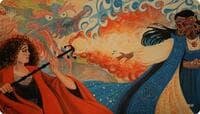 Kaja Foglio Ultra Pro Exclusive Playmat for Magic: The Gathering - Hydroblast & Pyroblast