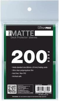 PRO-Matte Standard Deck Protector Sleeves - Green (200-Pack)