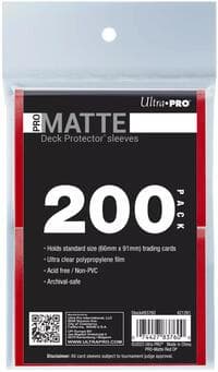 PRO-Matte Standard Deck Protector Sleeves - Red (200-Pack)