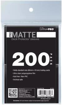 PRO-Matte Standard Deck Protector Sleeves - Black (200-Pack)