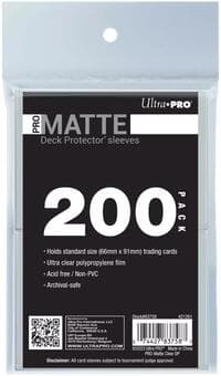 PRO-Matte Standard Deck Protector Sleeves - Clear (200-Pack)
