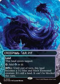 Creeping Tar Pit (0099) (Borderless) (Galaxy Foil)