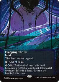 Creeping Tar Pit (0144) (Borderless) (Galaxy Foil)