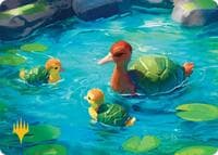 Turtle-Duck Art Card (Gold-Stamped Planeswalker Symbol)