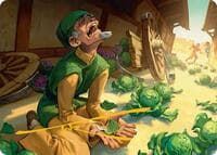 Unlucky Cabbage Merchant Art Card (Gold-Stamped Signature)