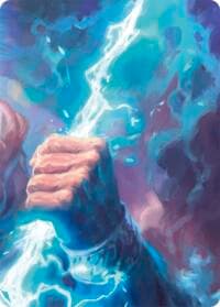 Enlightened Strike // Shelter from the Storm Double Sided Art Card (Top Center)