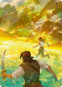 Treasure Island // High Seas Map Doubled Sided Art Card (Middle Left)