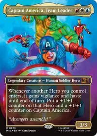 Captain America, Team Leader (Borderless) (Surge Foil)