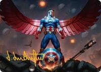 Captain America, Wings of Freedom Art Card (2/45) (Gold-Stamped Signature)