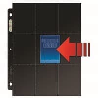 Ultra Pro Double-Sided Side-Loading 9-Pocket Pages - 3-Holes, Black (50-Pack)