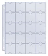 Ultra Pro Platinum Hologram 20-Pocket Pages - 3-Holes, For Coins and Tokens (10-Pack)