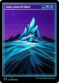 Snow-Covered Island (PixelSnowLands.jpg) (Foil Etched)