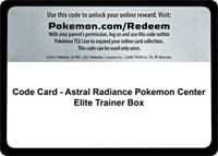 Code Card - Astral Radiance Pokemon Center Elite Trainer Box