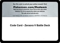 Code Card - Zeraora V Battle Deck