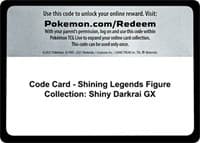 Code Card - Shining Legends Figure Collection: Shiny Darkrai GX
