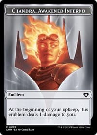 Emblem - Chandra, Awakened Inferno // Wizard Double-Sided Token