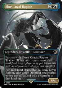 Blue, Loyal Raptor (Borderless) (Emblem)