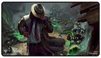 Fallout Mysterious Stranger Black Stitched Standard Gaming Playmat for Magic: The Gathering
