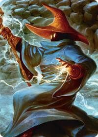 The Destined Black Mage Scene Art Card